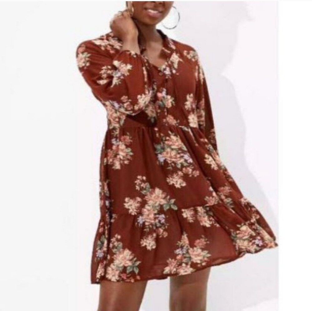 American Eagle Mini Dress Floral Print size Small